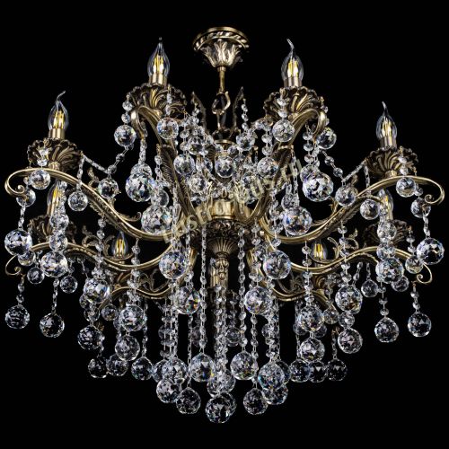 Люстра бронзовая Милана №9 шар в Ставрополе Гусь Хрустальный