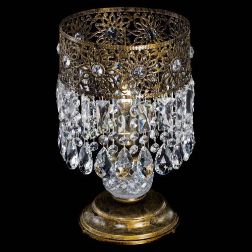 Настольная лампа Восток с пластинками под бронзу в Ставрополе Гусь Хрустальный