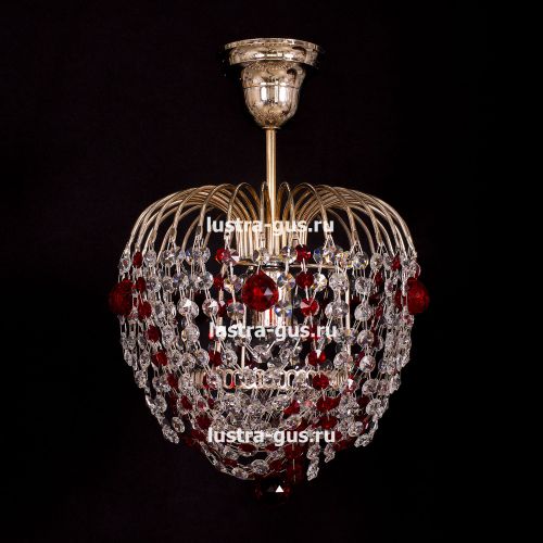 Люстра Малинка шар красная в Ставрополе Гусь Хрустальный