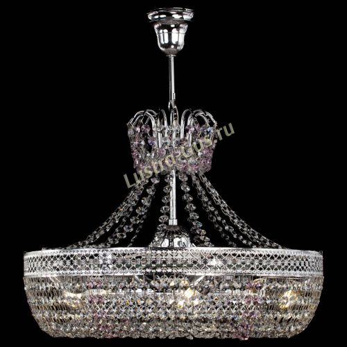 Люстра Венеция Кольцо с подвесом Розовая в Ставрополе Гусь Хрустальный
